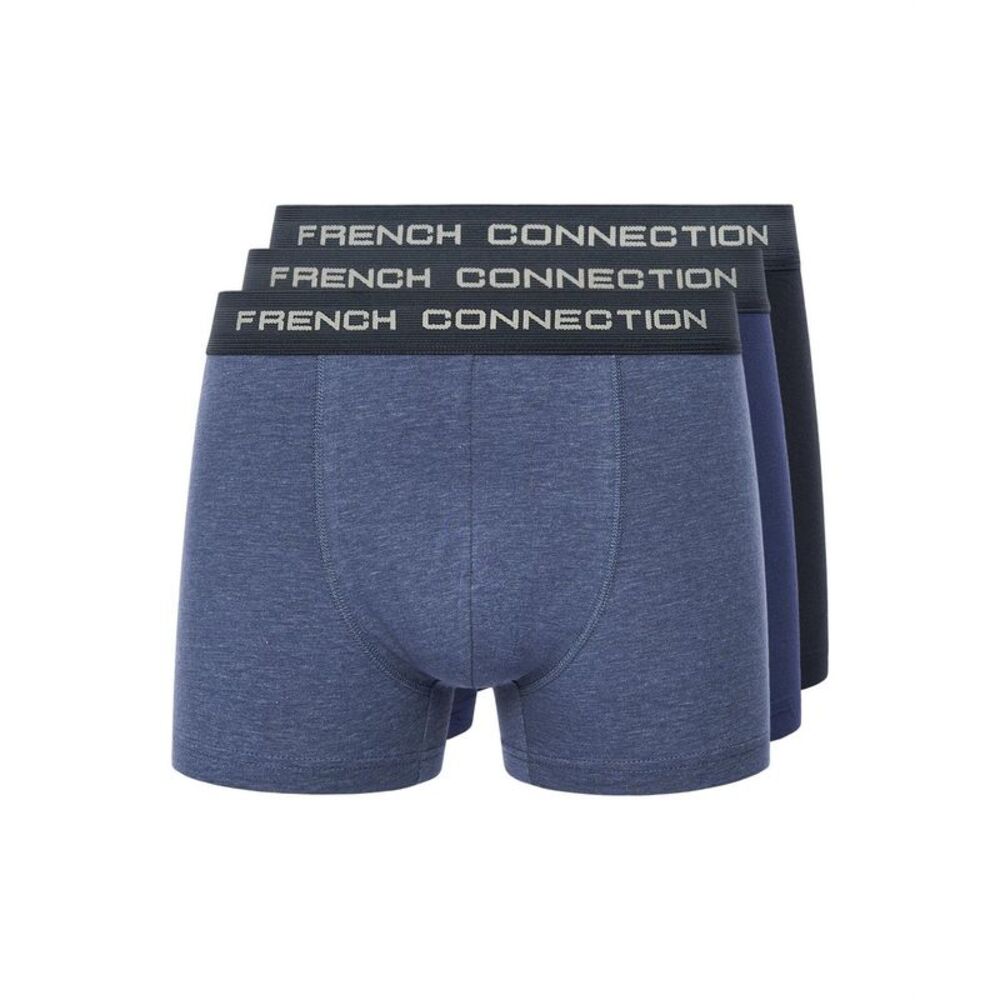 French Connection Mens FC15 Boxer Shorts (Pack of 3) / Blue